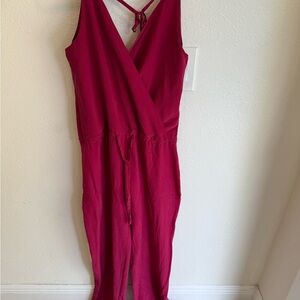 Sleeveless overall jumpsuit